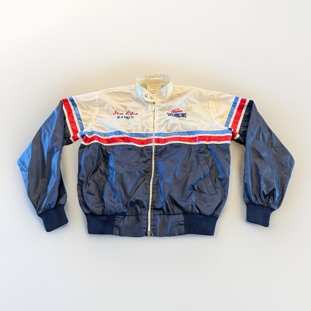 Vintage Team Valvoline Full Zip Windbreaker Jacket Size L Star Oilco Sandy